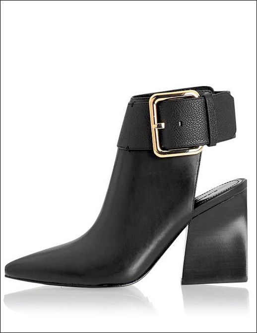 gold buckle booties